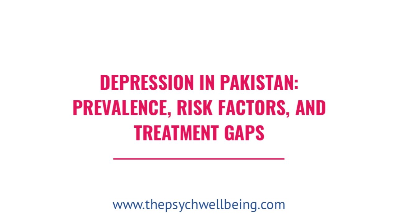 depression in Pakistan research statistics and mental health data
